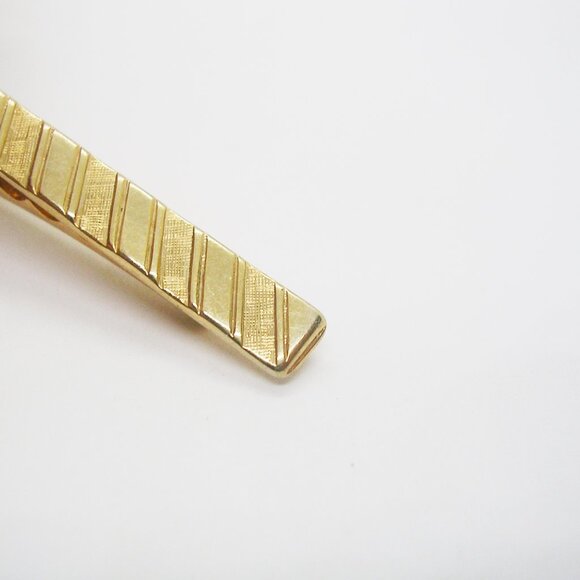 Vintage Tie Clip gold tone Necktie Holder Man's Suit Accessory Formal Wear - Picture 2 of 3